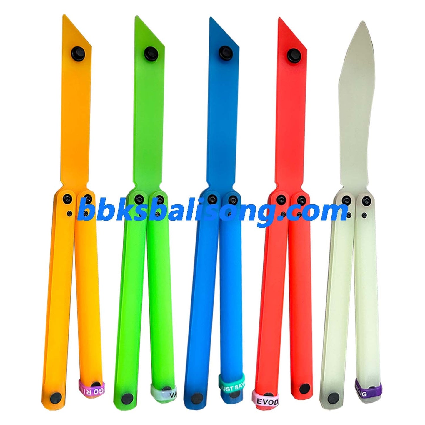 Yuppie Luminous Fluorescent Plastic Balisong