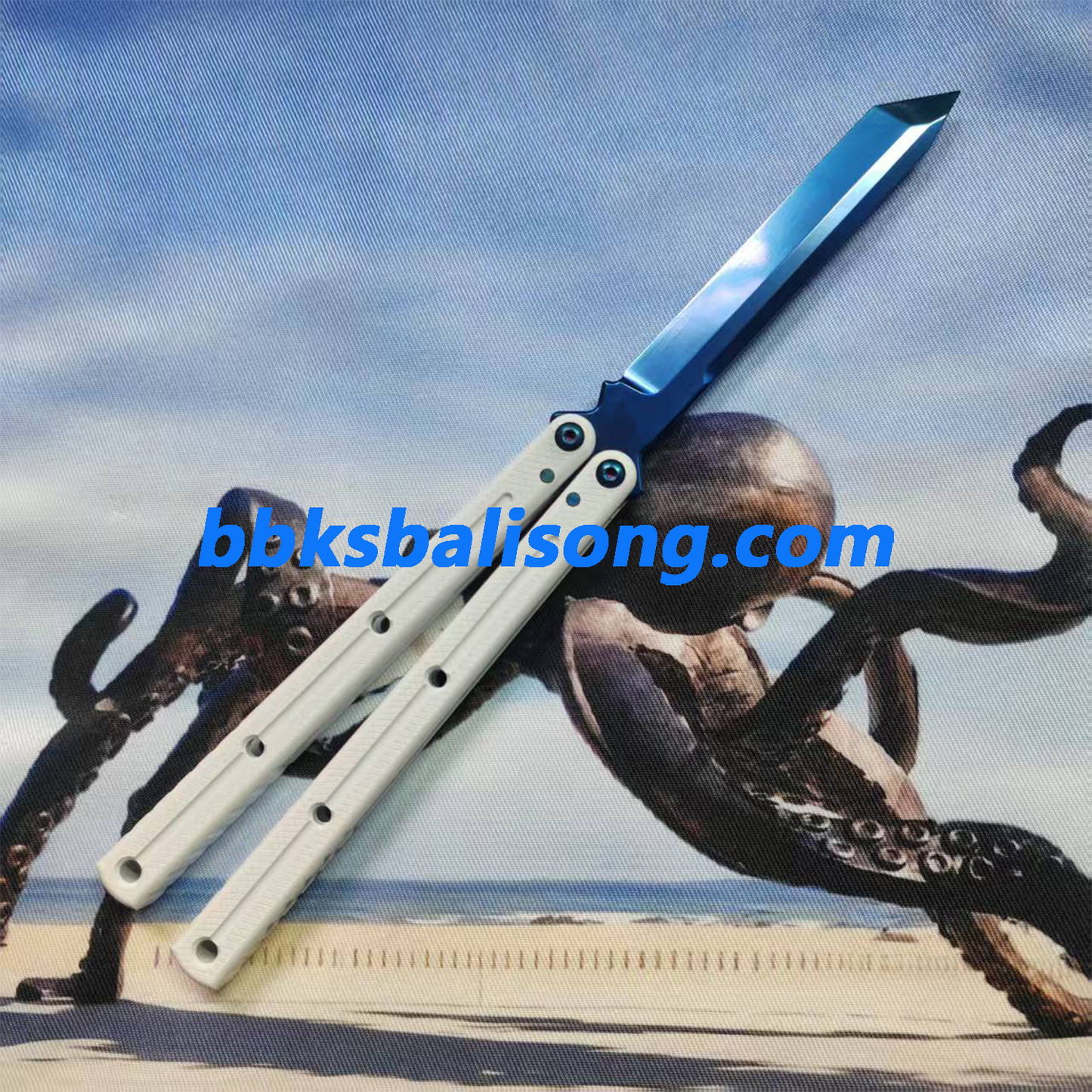 Cold Blade Krake Raken(Kraken) V3  Balisong Clone 7075 Aluminum Ceramic Coating Handle