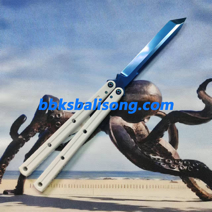 Cold Blade Krake Raken(Kraken) V3  Balisong Clone 7075 Aluminum Ceramic Coating Handle