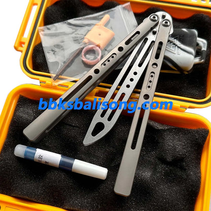 ARMED SHARK Sentinel Balisong Clone Titanium Handle BBKSbalisong