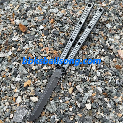 New Baliplus Glossy Kraken V3 Live Blade Balisong Clone (Double-Slot Speed Channel Version)