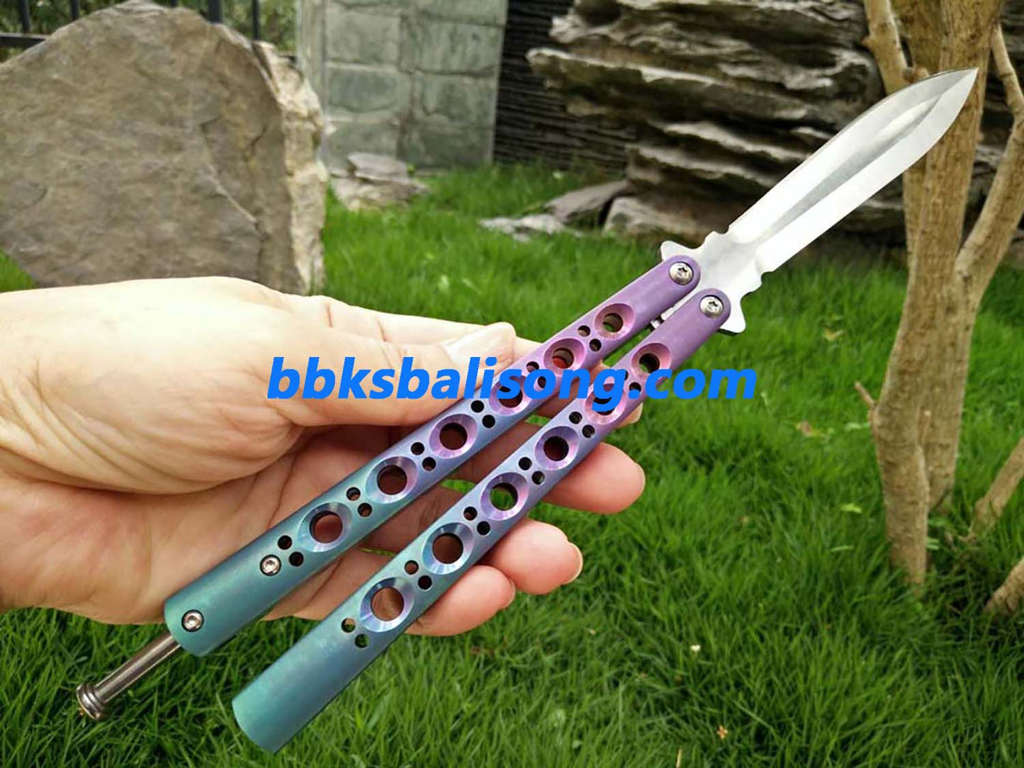 Theone Benchmade BM46 BM47 Balisong Clone Titanium Handle