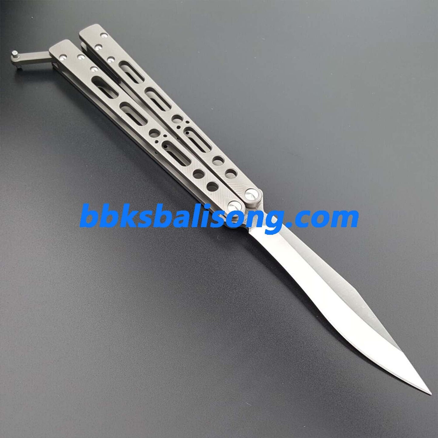 TheOne EX-10 Balisong Clone Titanium Sandwich Handle