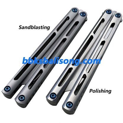 New Baliplus Tsunami V4 Balisong Clone Titanium Handle Bushings System