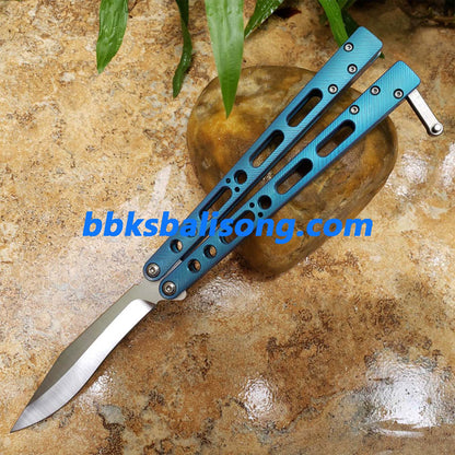 TheOne EX-10 Balisong Clone Titanium Sandwich Handle