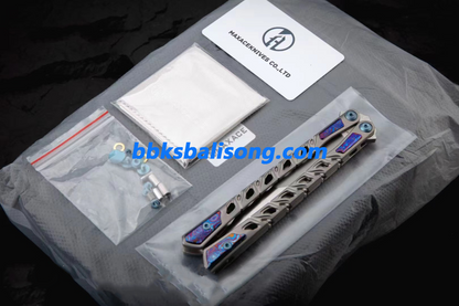 Maxace Skeleton II Balisong M390 Steel Blade Titanium Handles