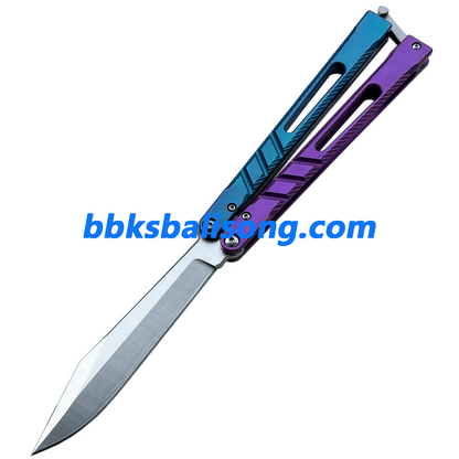 New Theone Jimping Channel Alpha Beast (CHAB) V2 Balisong Clone Titanium Handle