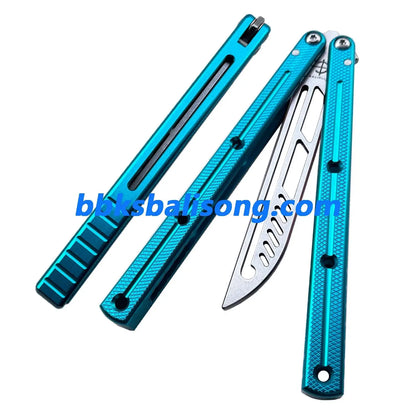 Baliplus Speed Channel Krake Raken (Kraken) V3 Balisong Trainer Clone Glossy Handle BBKSbalisong