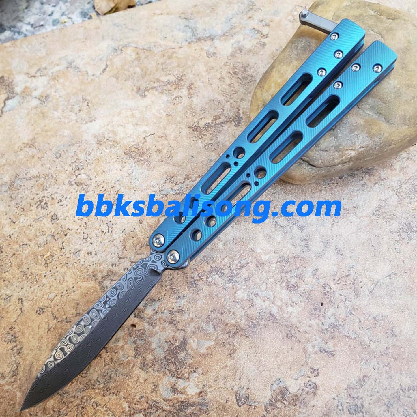 TheOne EX-10 Balisong Clone Titanium Sandwich Handle