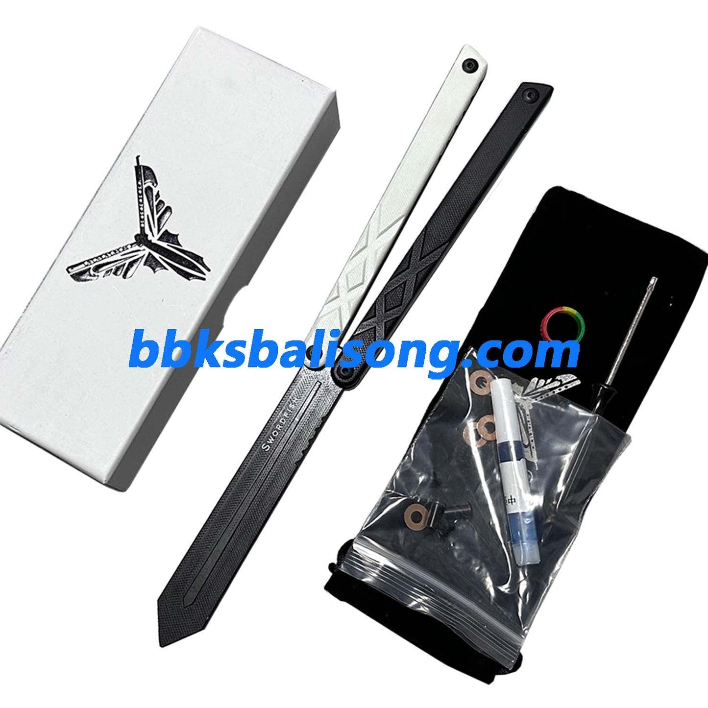 XDYY G10 Swordfish Balisong Clone G10 handle G10 blade Bushing System