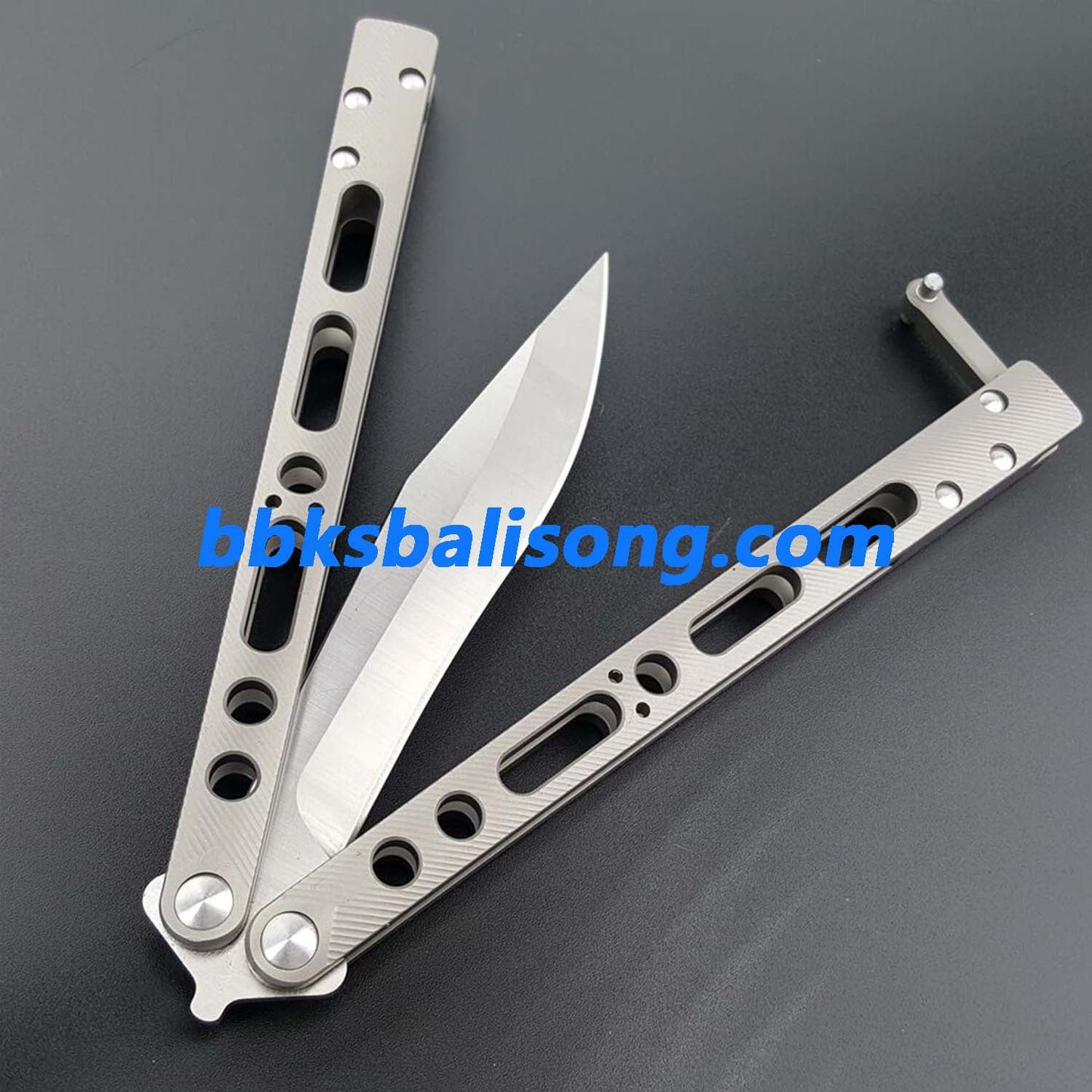 TheOne EX-10 Balisong Clone Titanium Sandwich Handle