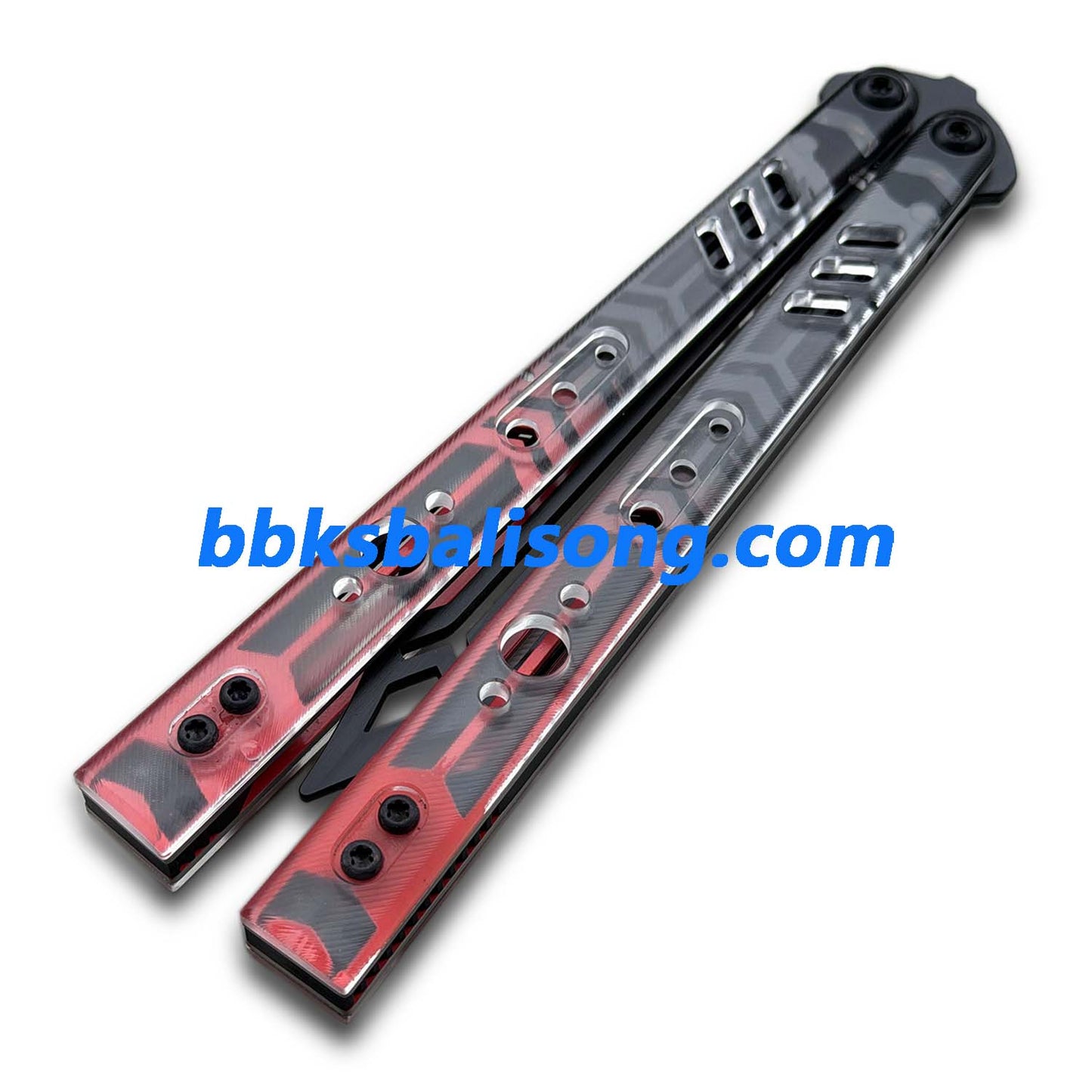 ARMED SHARK Stainless Replicant Balisong Clone Acrylic scales