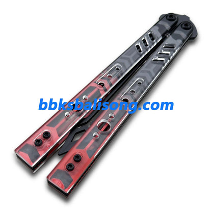 ARMED SHARK Stainless Replicant Balisong Clone Acrylic scales