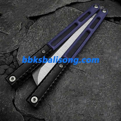 Zunmade AMKW Aeon Balisong Clone G10+Titanium Handle Live Blade