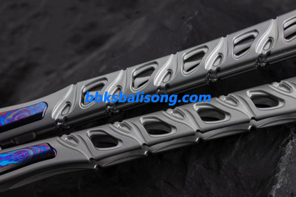 Maxace Skeleton II Balisong M390 Steel Blade Titanium Handles