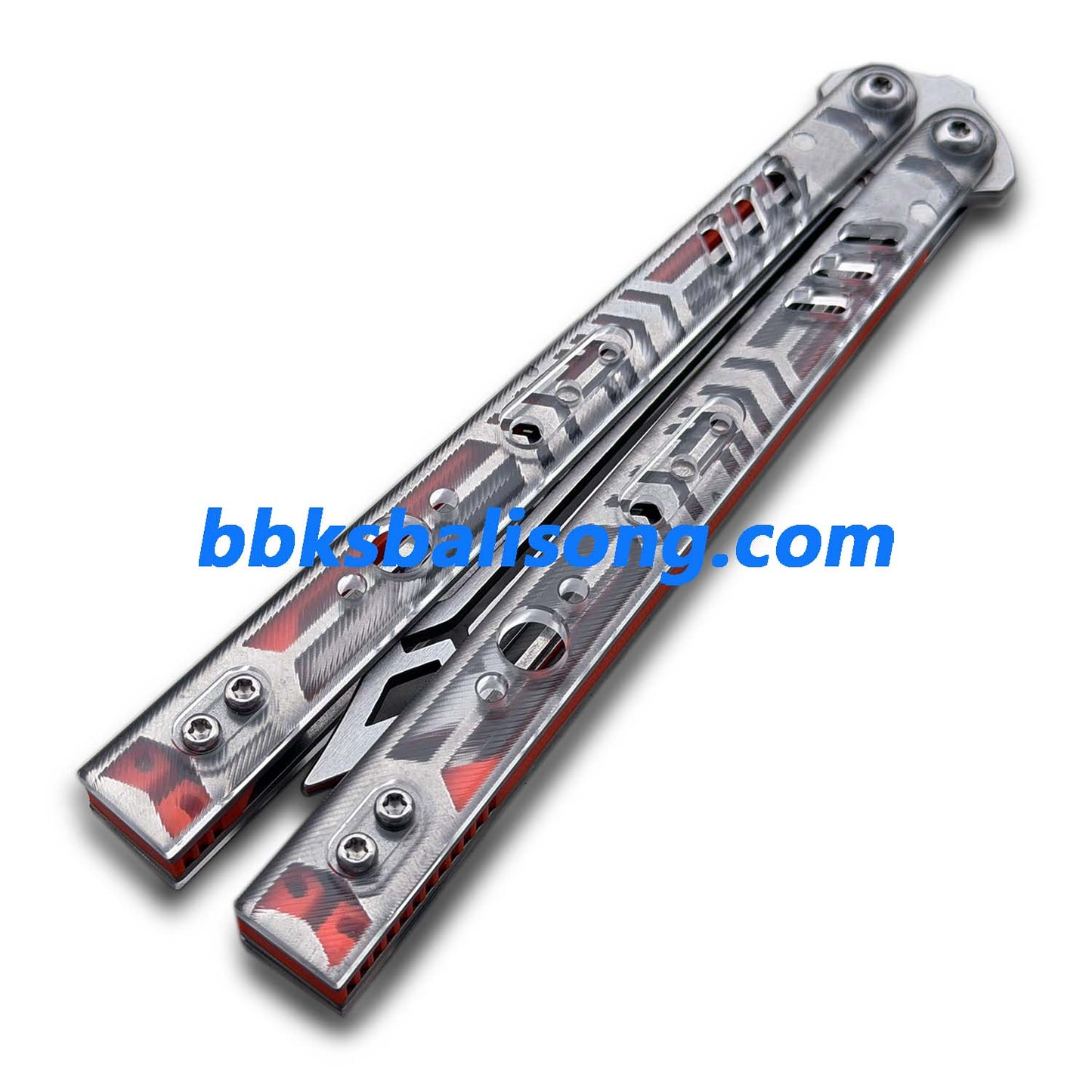 ARMED SHARK Stainless Replicant Balisong Clone Acrylic scales