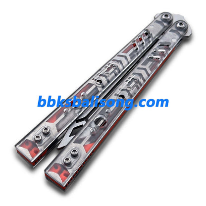 ARMED SHARK Stainless Replicant Balisong Clone Acrylic scales
