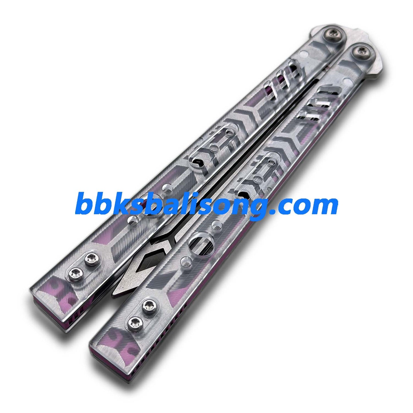 ARMED SHARK Stainless Replicant Balisong Clone Acrylic scales