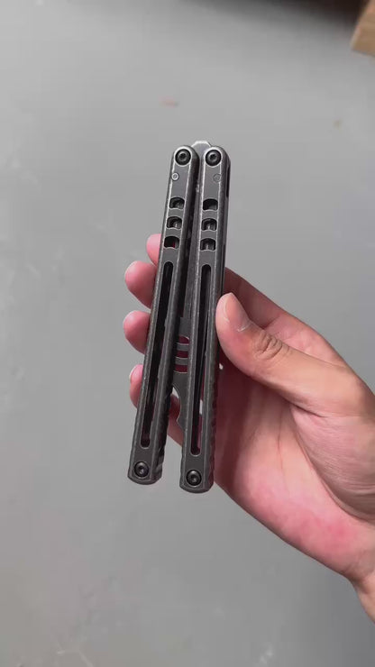 ARMED SHARK Madko Balisong Trainer Clone Titanium Handle