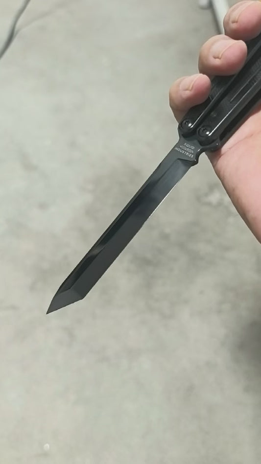 Titus Kraken V3 Balisong Clone Mirror DLC Blade 7075 Aluminum Handle