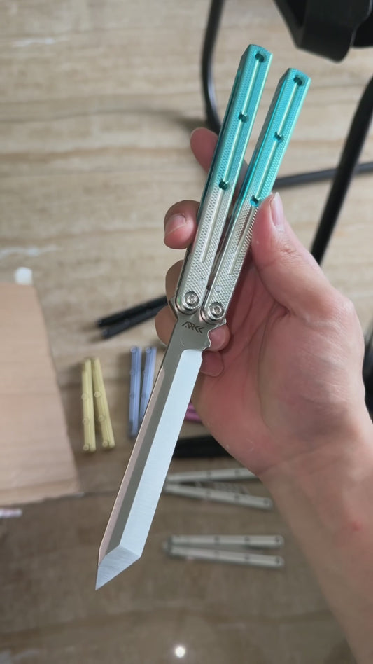 ARK Knives Kraken V2.5 Balisong Clone 7075 Aluminum Speed Channel Handle