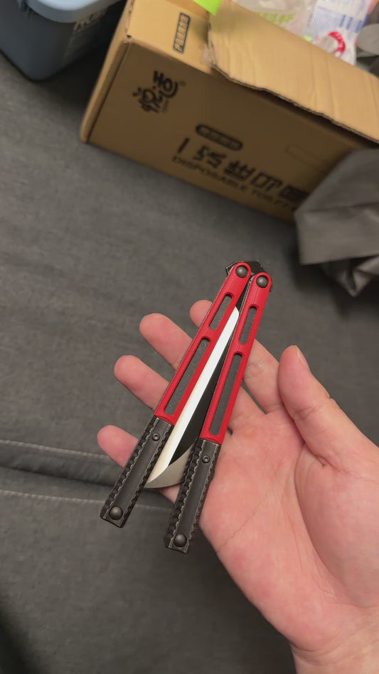 Zunmade AMKW Aeon Balisong Clone G10+Titanium Handle Live Blade