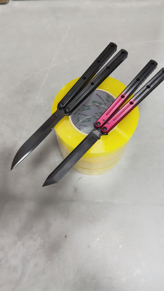 Titus Kraken V3 Balisong Clone Mirror DLC Blade 7075 Aluminum Handle