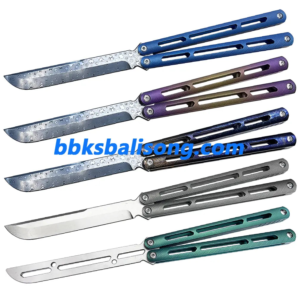 Theone Tsunami Balisong Clone Titanium Channel Handle BBKSbalisong