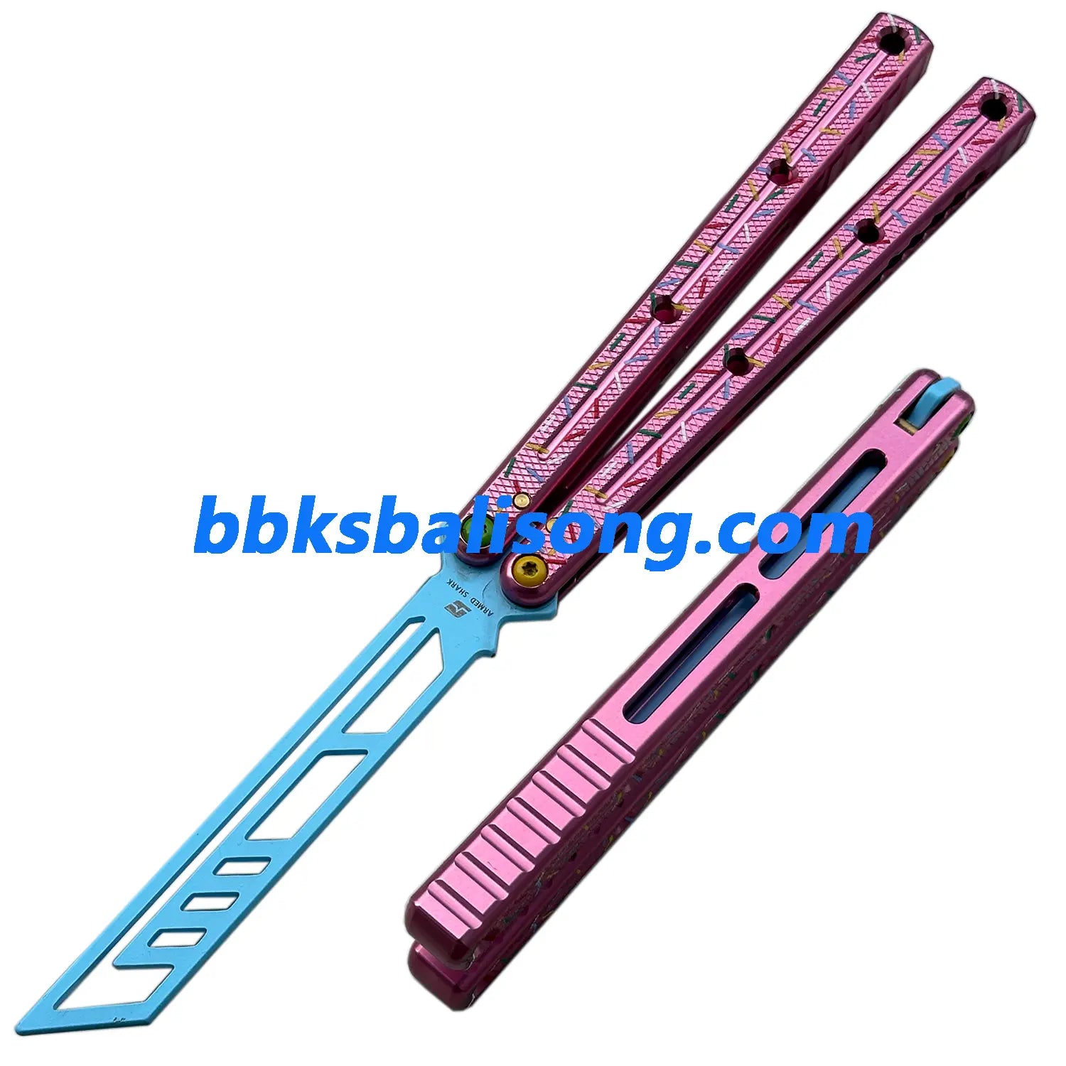 ARMED SHARK Kraken V3 Balisong Clone (Double-Slot Speed Channel Version) 7075 Aluminum BBKSbalisong