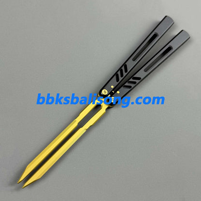 Banshu 8801 Balisong Tuning Fork Blade 7075 Aluminum Handle Bushings System