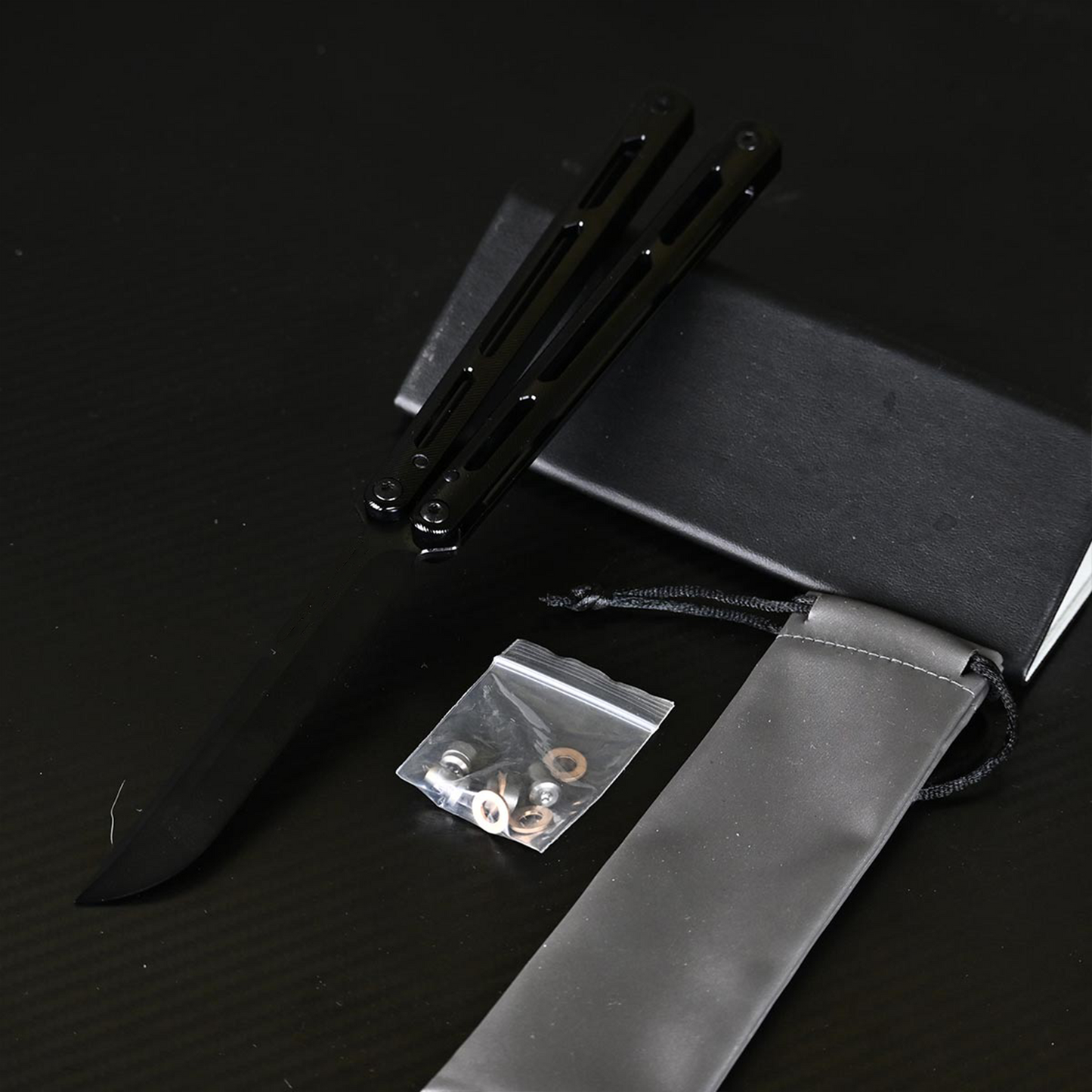 Titus Tsunami V4 Clone Balisong Trainer 7075 Aluminum Handle Bushing System