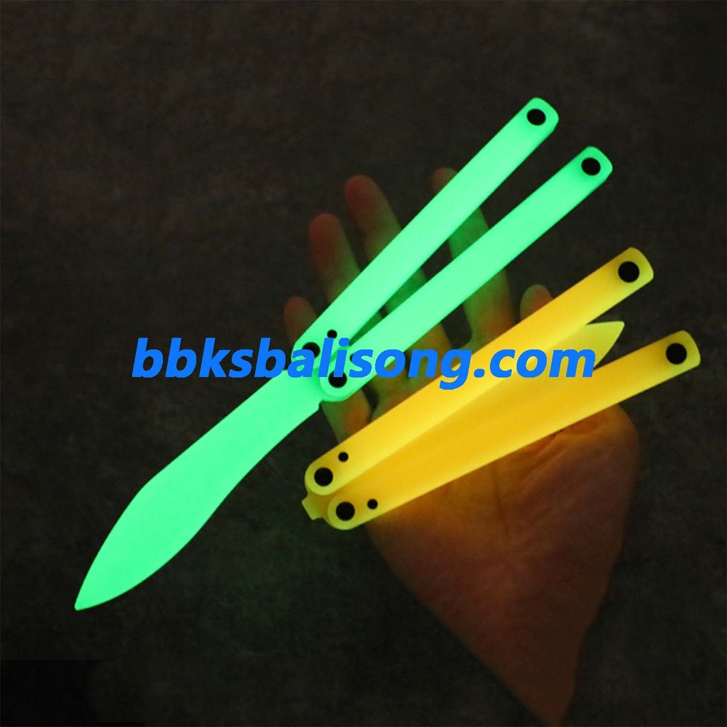 Yuppie Luminous Fluorescent Plastic Balisong