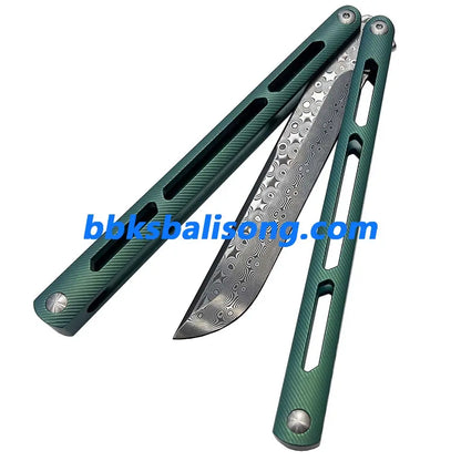 Theone Tsunami Balisong Clone Titanium Channel Handle BBKSbalisong