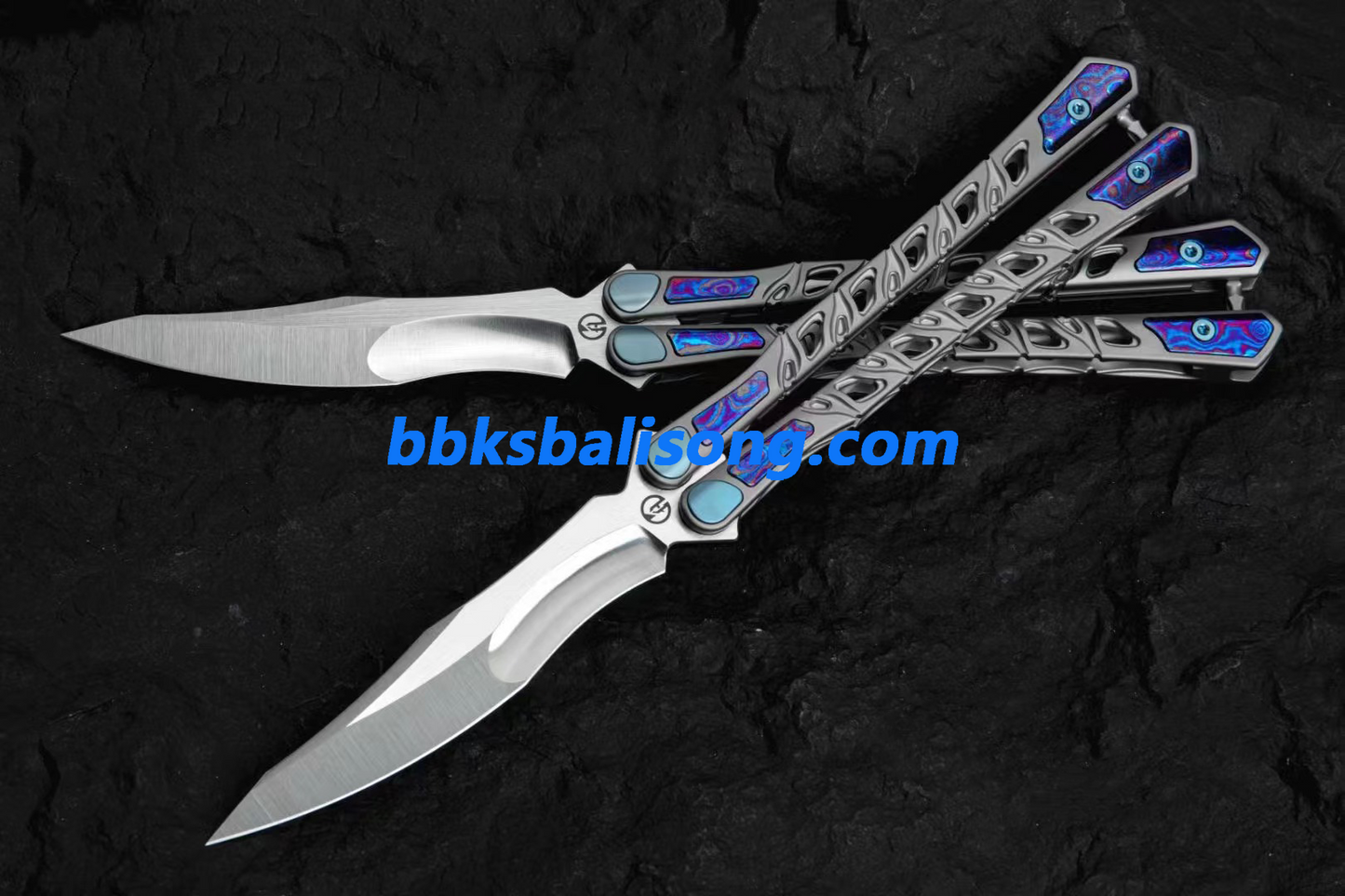 Maxace Skeleton II Balisong M390 Steel Blade Titanium Handles