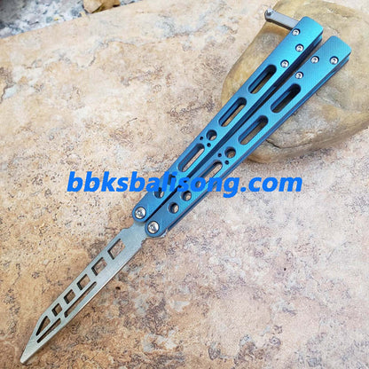 TheOne EX-10 Balisong Clone Titanium Sandwich Handle