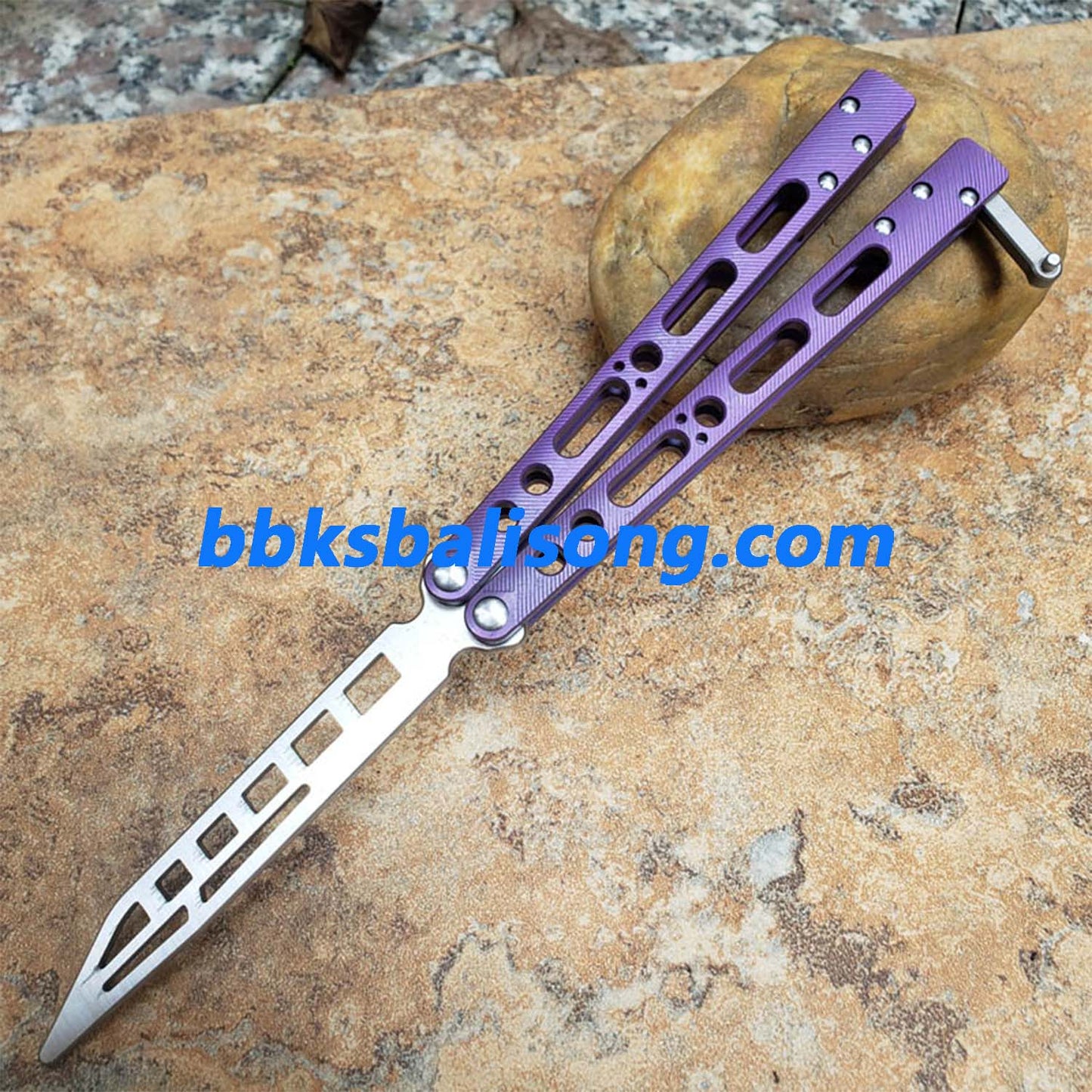 TheOne EX-10 Balisong Clone Titanium Sandwich Handle