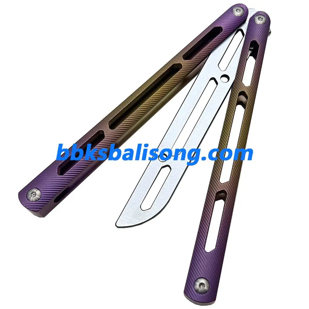 Theone Tsunami Balisong Clone Titanium Channel Handle BBKSbalisong