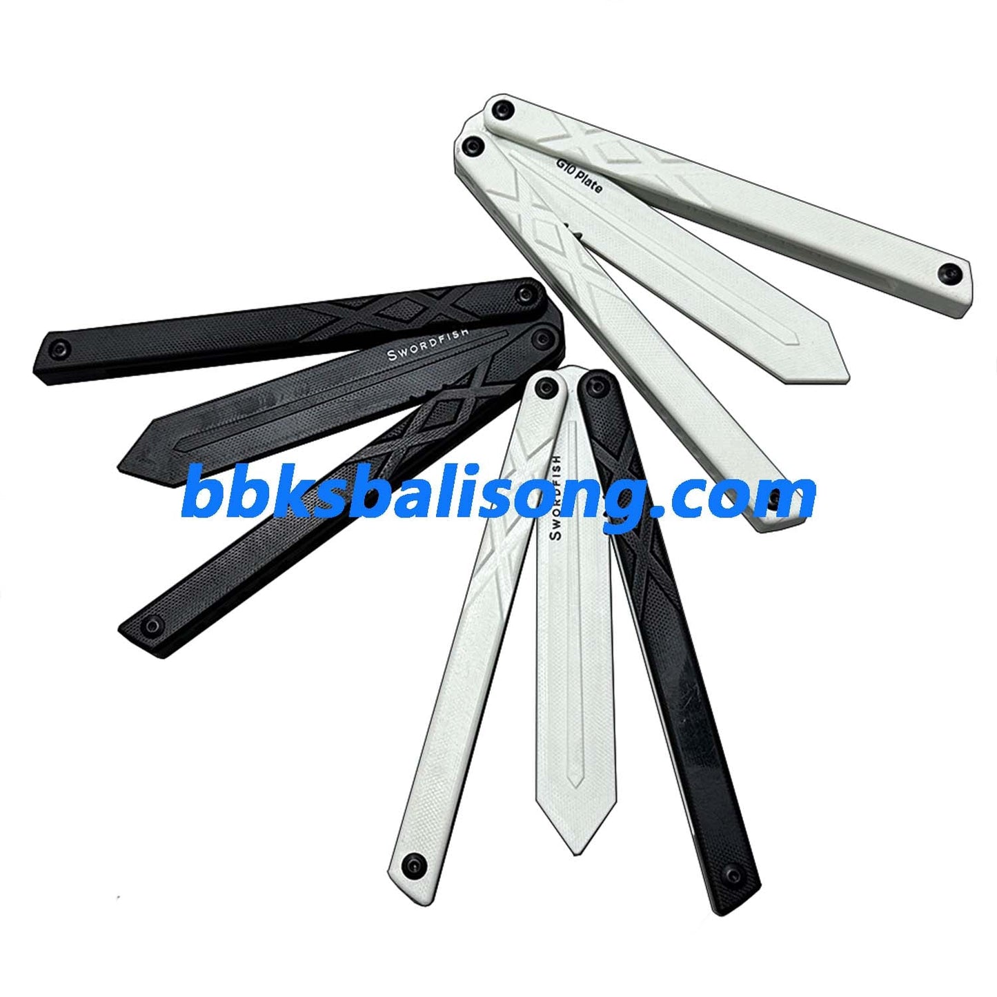 XDYY G10 Swordfish Balisong Clone G10 handle G10 blade Bushing System