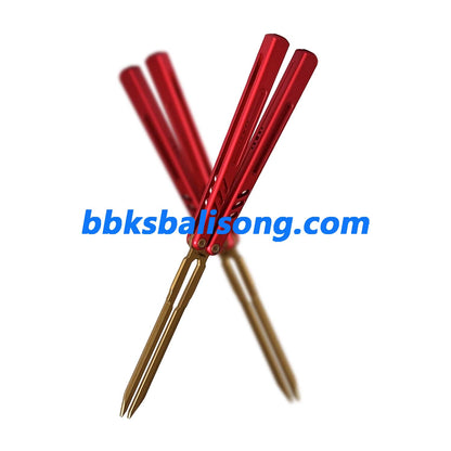 Banshu 8801 Balisong Tuning Fork Blade 7075 Aluminum Handle Bushings System