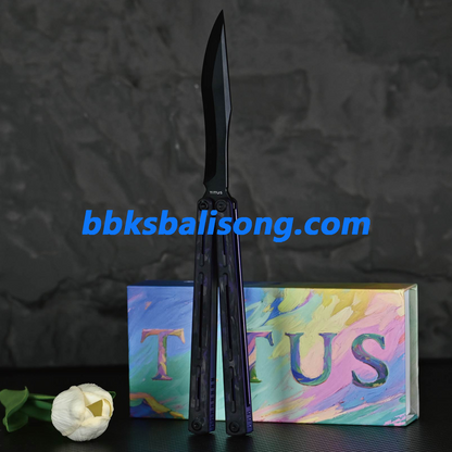 Titus Egrets Original Balisong Live Blade G10+7075 Aluminum Handle