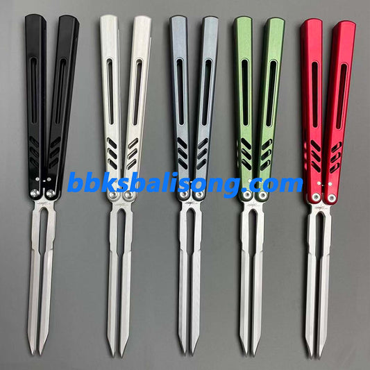 Banshu 8801 Balisong Tuning Fork Blade 7075 Aluminum Handle Bushings System