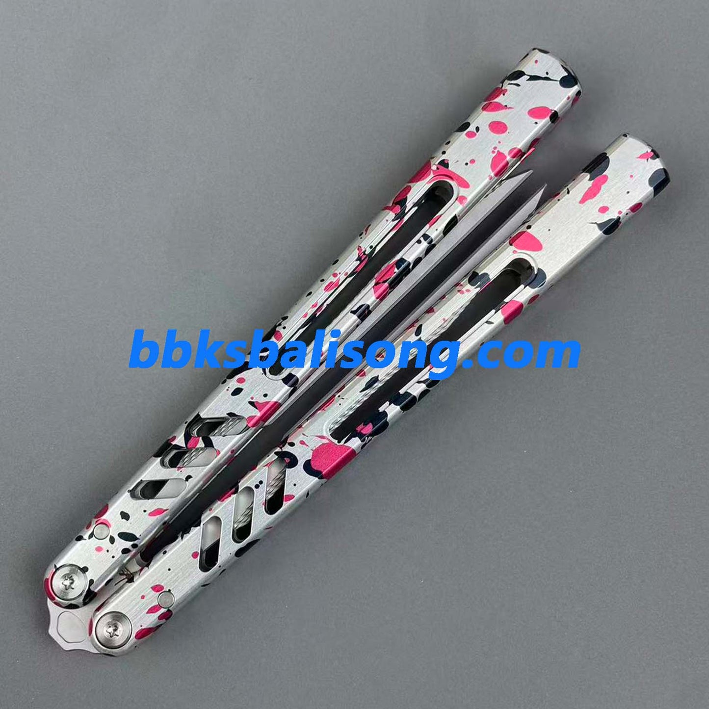 Banshu 8801 Balisong Tuning Fork Blade 7075 Aluminum Handle Bushings System