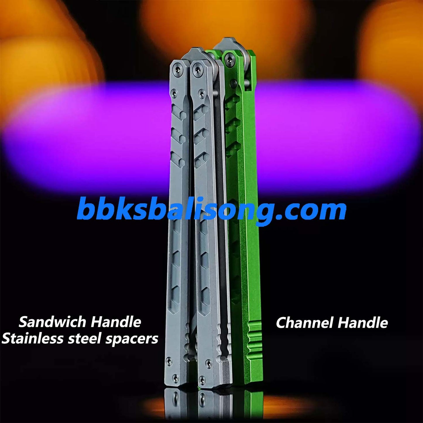 ARMED SHARK E-Volve Hex Balisong Clone 7075 Aluminum Handle