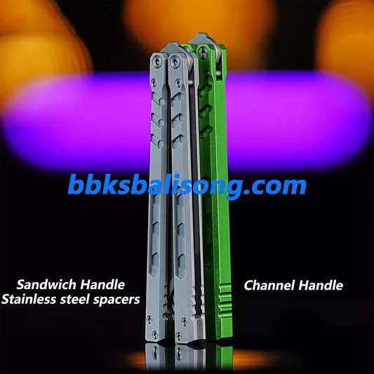 ARMED SHARK E-Volve Hex Balisong Clone 7075 Aluminum Handle