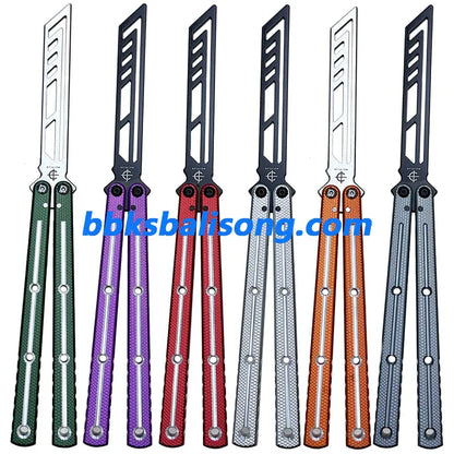 Baliplus Krake Raken (Kraken) V3 Balisong Trainer Clone 6061 Aluminum Channel Handle BBKSbalisong