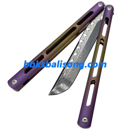 Theone Tsunami Balisong Clone Titanium Channel Handle BBKSbalisong